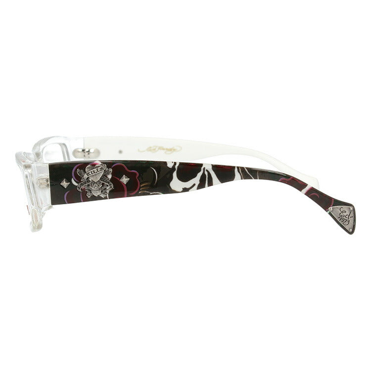 【訳あり】エドハーディー EdHardy メガネ フレーム 眼鏡 度付き 度なし 伊達 EHOA002 2 CRYSTAL クリスタル スクエア型 メンズ レディース UVカット 紫外線 ラッピング無料
