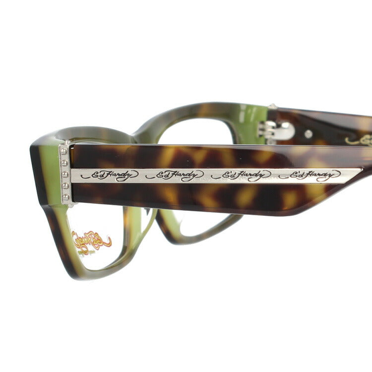 【訳あり】エドハーディー EdHardy メガネ フレーム 眼鏡 度付き 度なし 伊達 EHOA004 2 TORTOISE OLIVE トータスオリーブ スクエア型 メンズ レディース UVカット 紫外線 ラッピング無料