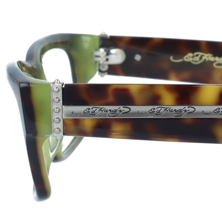 エドハーディー EdHardy メガネ フレーム 眼鏡 度付き 度なし 伊達 EHOA004 2 TORTOISE OLIVE トータスオリーブ スクエア型 メンズ レディース UVカット 紫外線 ラッピング無料