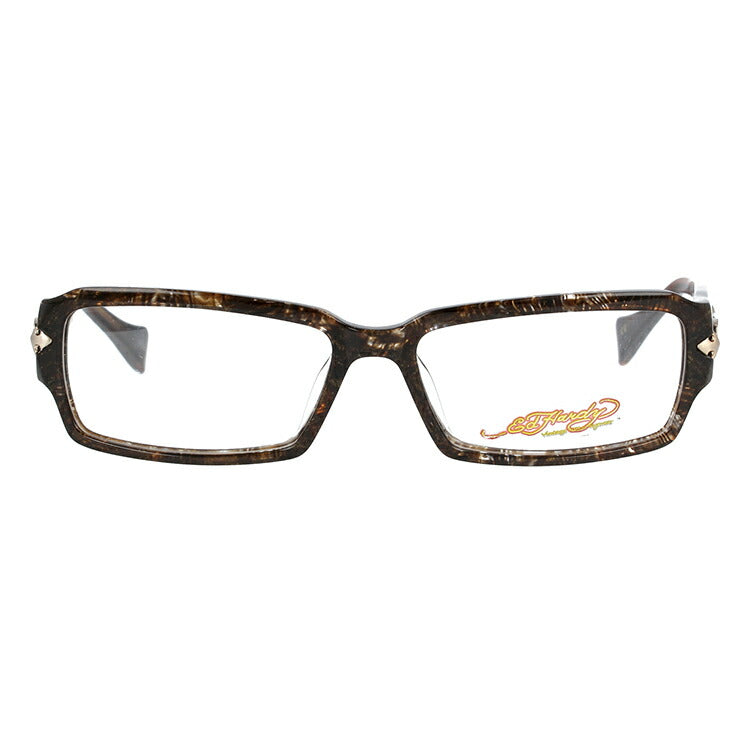 【訳あり】エドハーディー EdHardy メガネ フレーム 眼鏡 度付き 度なし 伊達 EHOA005 3 HAZEL ハゼル スクエア型 メンズ レディース UVカット 紫外線 ラッピング無料