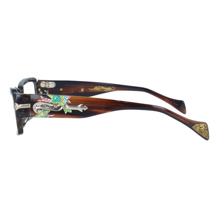エドハーディー EdHardy メガネ フレーム 眼鏡 度付き 度なし 伊達 EHOA005 3 HAZEL ハゼル スクエア型 メンズ レディース UVカット 紫外線 ラッピング無料