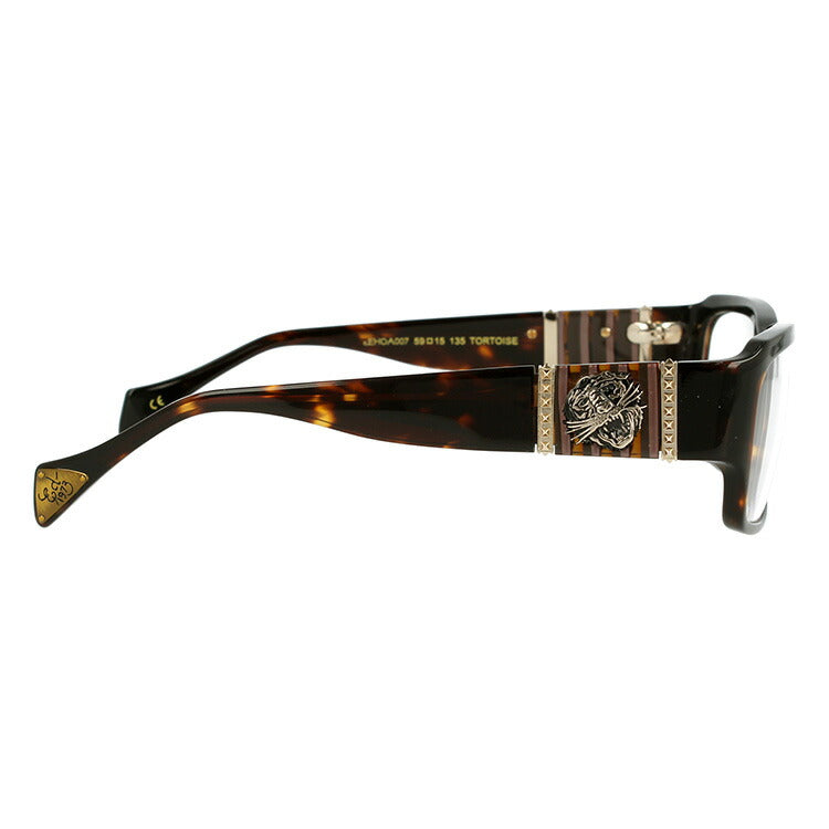 【訳あり】エドハーディー EdHardy メガネ フレーム 眼鏡 度付き 度なし 伊達 EHOA007 2 TORTOISE トータス スクエア型 メンズ レディース UVカット 紫外線 ラッピング無料