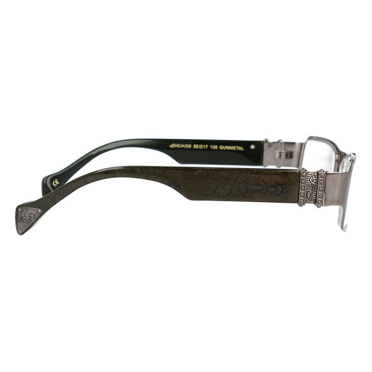 【訳あり】エドハーディー EdHardy メガネ フレーム 眼鏡 度付き 度なし 伊達 EHOA008 4 GUN ガンメタル スクエア型 メンズ レディース UVカット 紫外線 ラッピング無料