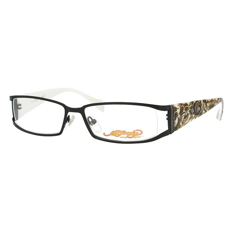 【訳あり】エドハーディー EdHardy メガネ フレーム 眼鏡 度付き 度なし 伊達 EHOA009 1 BLACK ブラック スクエア型 メンズ レディース UVカット 紫外線 ラッピング無料