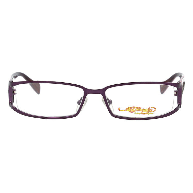 【訳あり】エドハーディー EdHardy メガネ フレーム 眼鏡 度付き 度なし 伊達 EHOA009 4 PURPLE パープル スクエア型 メンズ レディース UVカット 紫外線 ラッピング無料
