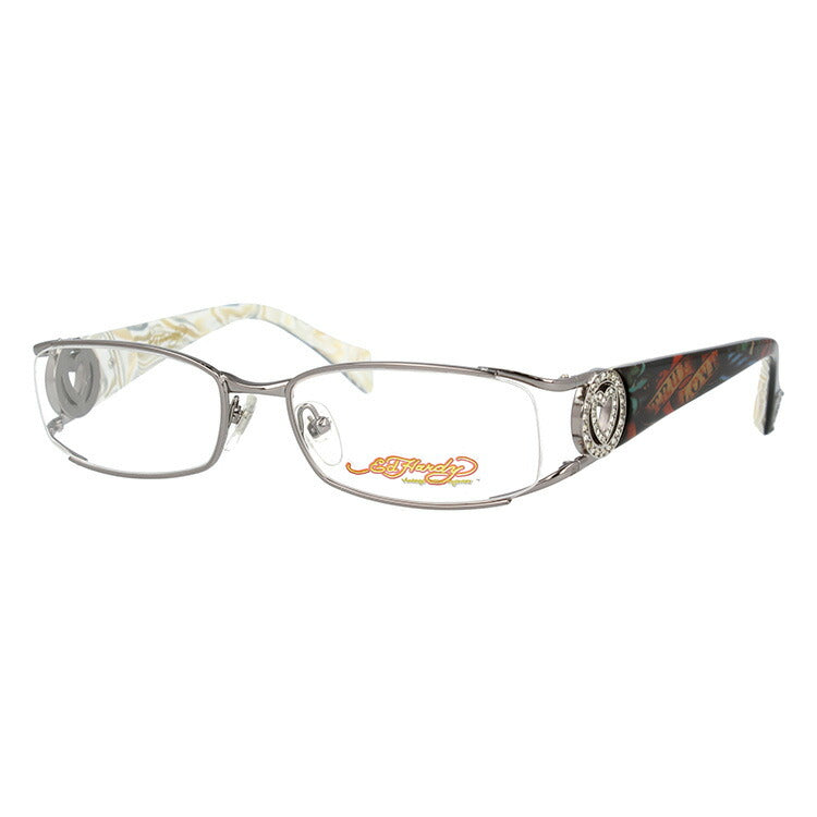 【訳あり】エドハーディー EdHardy メガネ フレーム 眼鏡 度付き 度なし 伊達 EHOA011 4 GUNMETAL ガンメタル スクエア型 メンズ レディース UVカット 紫外線 ラッピング無料