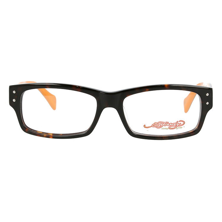 【訳あり】エドハーディー EdHardy メガネ フレーム 眼鏡 度付き 度なし 伊達 EHOA015 3 TORTOISE トータス スクエア型 メンズ レディース UVカット 紫外線 ラッピング無料