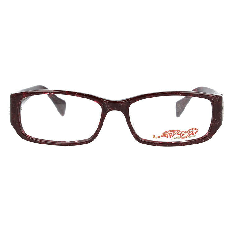 【訳あり】エドハーディー EdHardy メガネ フレーム 眼鏡 度付き 度なし 伊達 EHOA019 4 PURPLE HORN パープルホーン スクエア型 メンズ レディース UVカット 紫外線 ラッピング無料