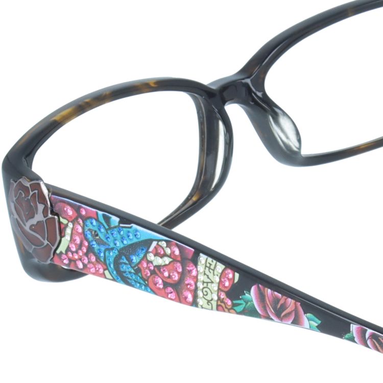 【訳あり】エドハーディー EdHardy メガネ フレーム 眼鏡 度付き 度なし 伊達 EHOA025 2 OLIVE オリーブ スクエア型 メンズ レディース UVカット 紫外線 ラッピング無料