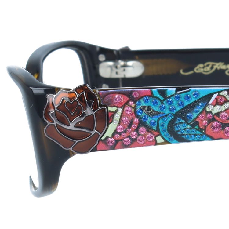 【訳あり】エドハーディー EdHardy メガネ フレーム 眼鏡 度付き 度なし 伊達 EHOA025 2 OLIVE オリーブ スクエア型 メンズ レディース UVカット 紫外線 ラッピング無料