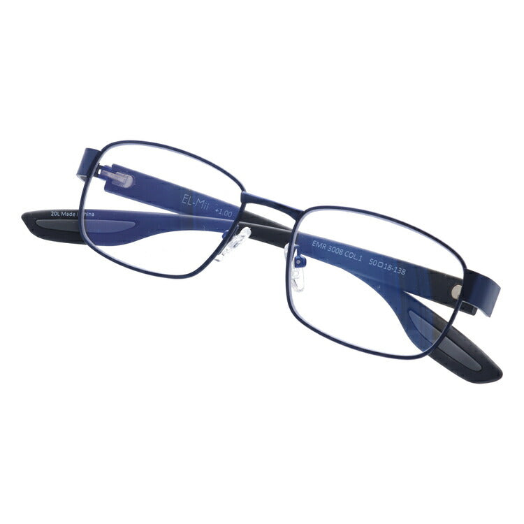 老眼鏡 シニアグラス リーディンググラス EL-Mii エルミー EMR 3008-1 50サイズ 度数+1.00?+3.50 スクエア ユニセックス メンズ レディース ラッピング無料