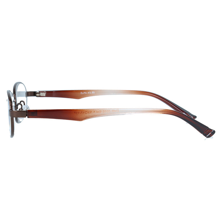 エルミー リーディンググラス 老眼鏡 アジアンフィット EL-Mii EMR 3010-1 53サイズ オーバル型 +1.00〜+3.50 シニアグラス ユニセックス メンズ レディース