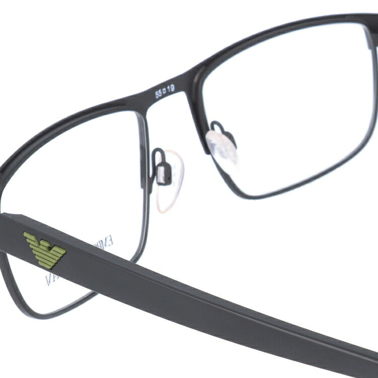 【国内正規品】メガネ 度付き 度なし 伊達メガネ 眼鏡 エンポリオアルマーニ EMPORIO ARMANI EA1086 3001 55サイズ スクエア メンズ UVカット 紫外線 ラッピング無料