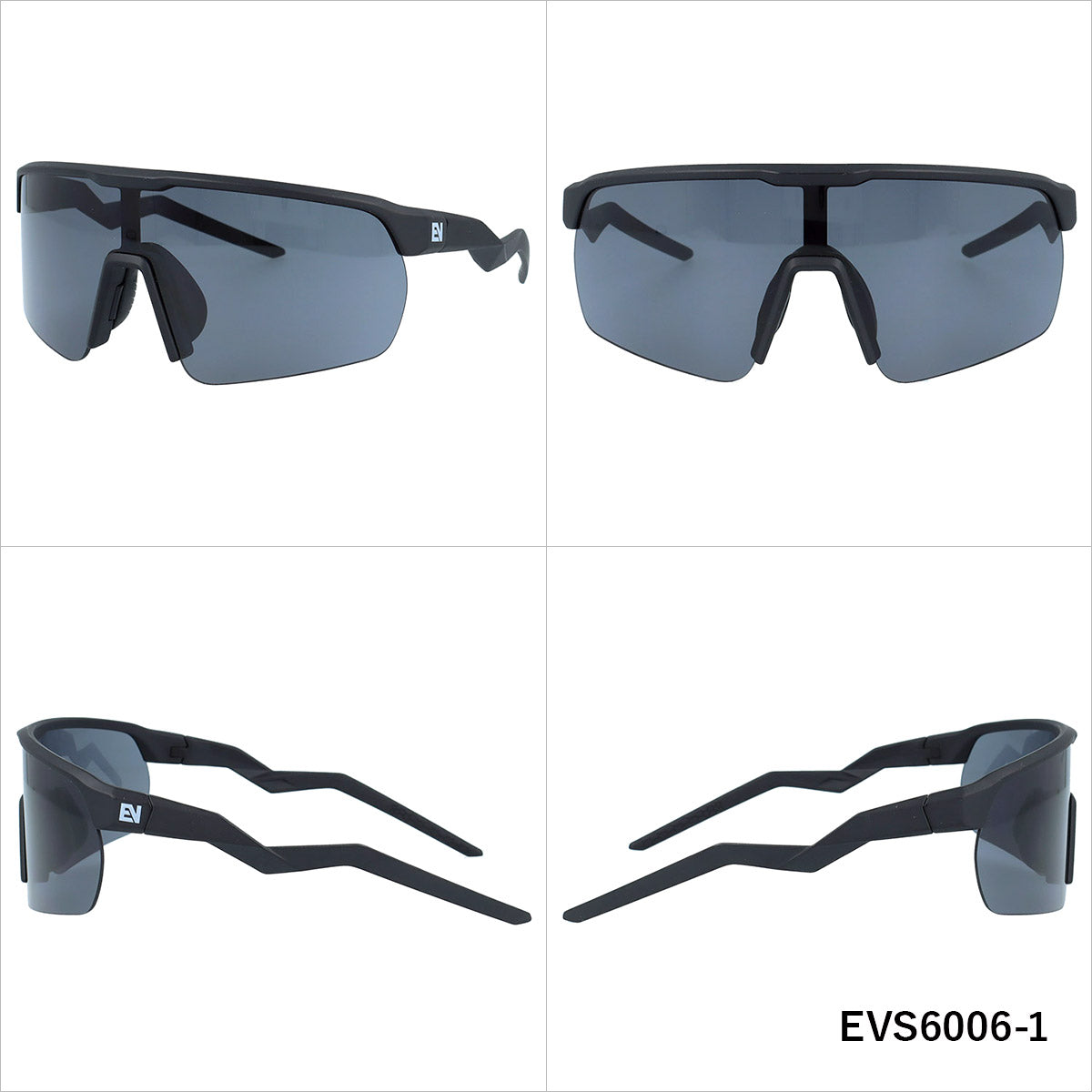 イヴァルヴ サングラス ミラーレンズ アジアンフィット（フレキシブルノーズパッド） EVOLVE EVS6006 162サイズ 全2カラー スポーツ型 ユニセックス メンズ レディース | 一眼タイプ 境目を解消して広範囲に視界滑らか
