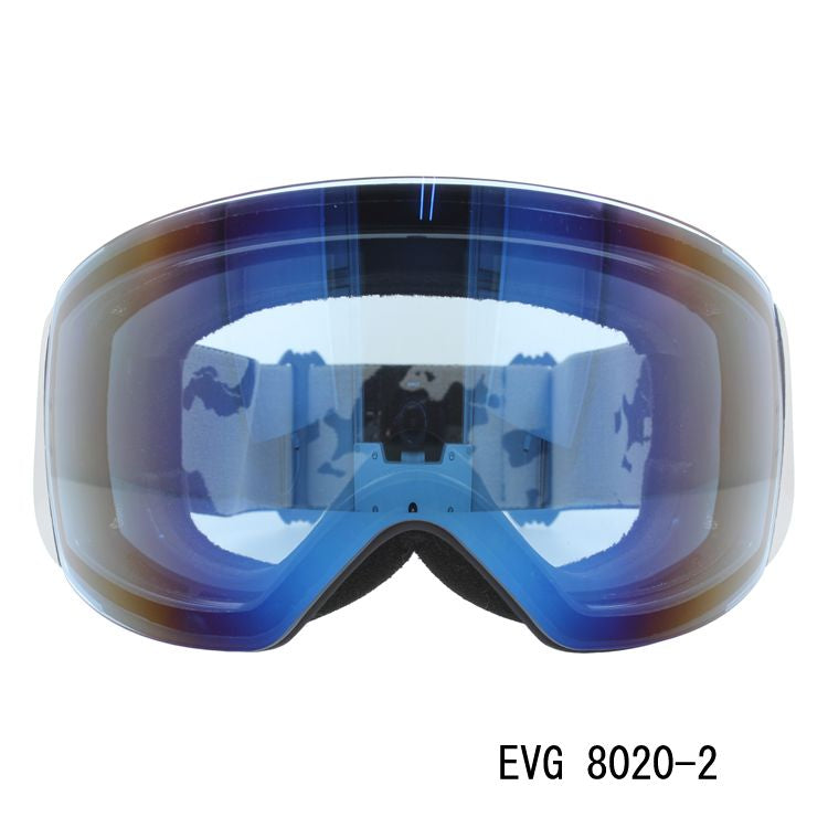 【訳あり】眼鏡対応 ミラーレンズ スノーゴーグル スキー スノーボード スノボ 球面ダブルレンズ フレームレス リムレス メンズ レディース ウィンタースポーツ 曇り防止 曇り止め 誕生日 プレゼント EVOLVE イヴァルブ EVG 8020 男性 女性