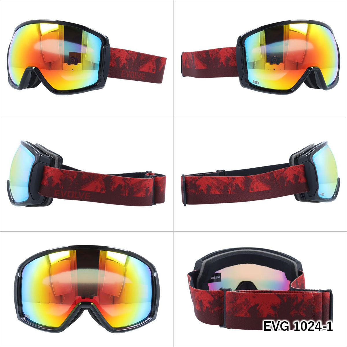 イヴァルヴ ゴーグル ミラーレンズ アジアンフィット EVOLVE EVG 1024 メンズ レディース スキー スノーボード ウィンタースポーツ 球面レンズ ダブルレンズ 眼鏡対応