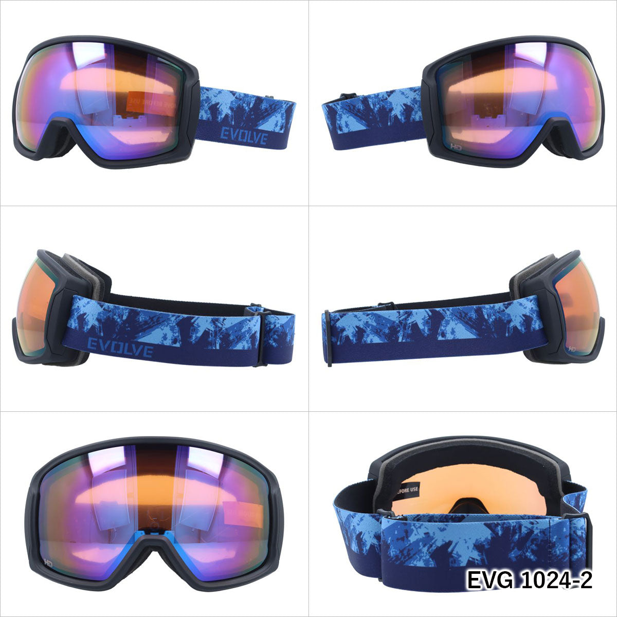 イヴァルヴ ゴーグル ミラーレンズ アジアンフィット EVOLVE EVG 1024 メンズ レディース スキー スノーボード ウィンタースポーツ 球面レンズ ダブルレンズ 眼鏡対応