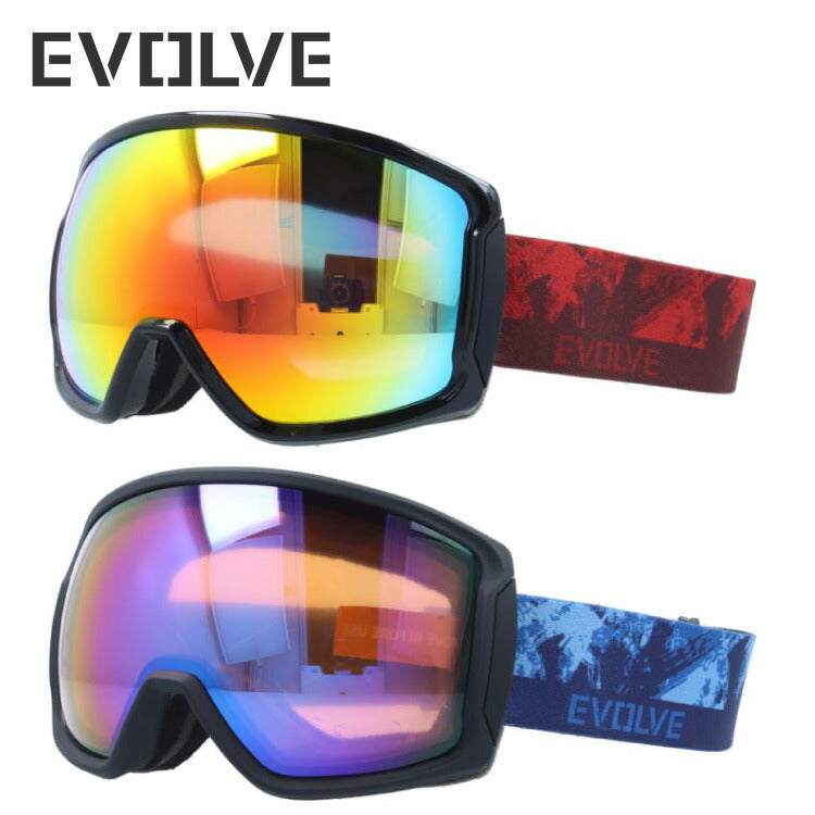 イヴァルヴ ゴーグル ミラーレンズ アジアンフィット EVOLVE EVG 1024 メンズ レディース スキー スノーボード ウィンタースポーツ 球面レンズ ダブルレンズ 眼鏡対応