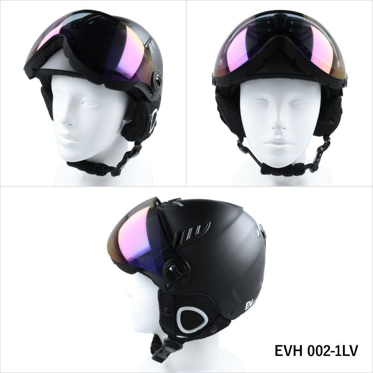 バイザー付き ヘルメット スキー スノーボード スノボ イヴァルブ EVOLVE EVH 002 全2サイズ ウィンター スポーツ ゴーグル 一体型 ハードシェル