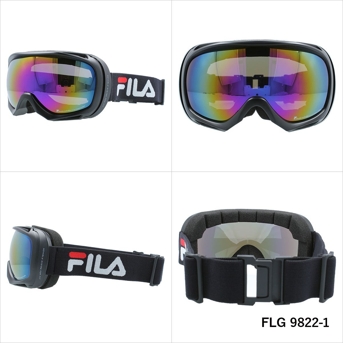 FILA フィラ FLG 9822 眼鏡対応 ミラーレンズ スノーゴーグル スキー スノーボード スノボ 球面ダブルレンズ フレームあり メンズ レディース ウィンタースポーツ 曇り防止 曇り止め 誕生日 プレゼント 男性 女性