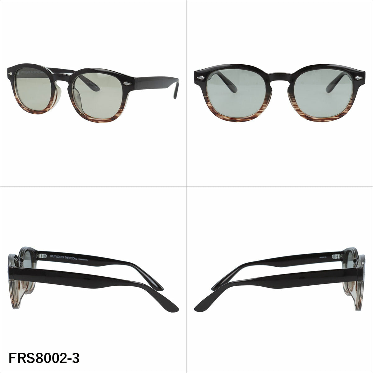 フルーツオブザルーム サングラス 偏光 調光サングラス アジアンフィット FRUIT OF THE LOOM FRS8002 50サイズ 全3カラー ウェリントン型 ポラライズド フォトクロミック ユニセックス メンズ レディース