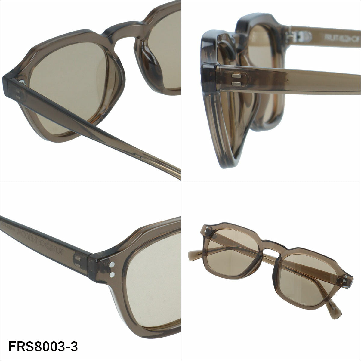 フルーツオブザルーム サングラス 偏光 調光サングラス アジアンフィット FRUIT OF THE LOOM FRS8003 50サイズ 全3カラー ウェリントン型 ポラライズド フォトクロミック ユニセックス メンズ レディース