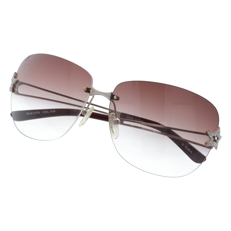 【訳あり】フルラ サングラス FURLA SU4127S A39 65サイズ スクエア型 アウトレット品 ベヨネッタ型 ツーポイント ユニセックス メンズ レディース