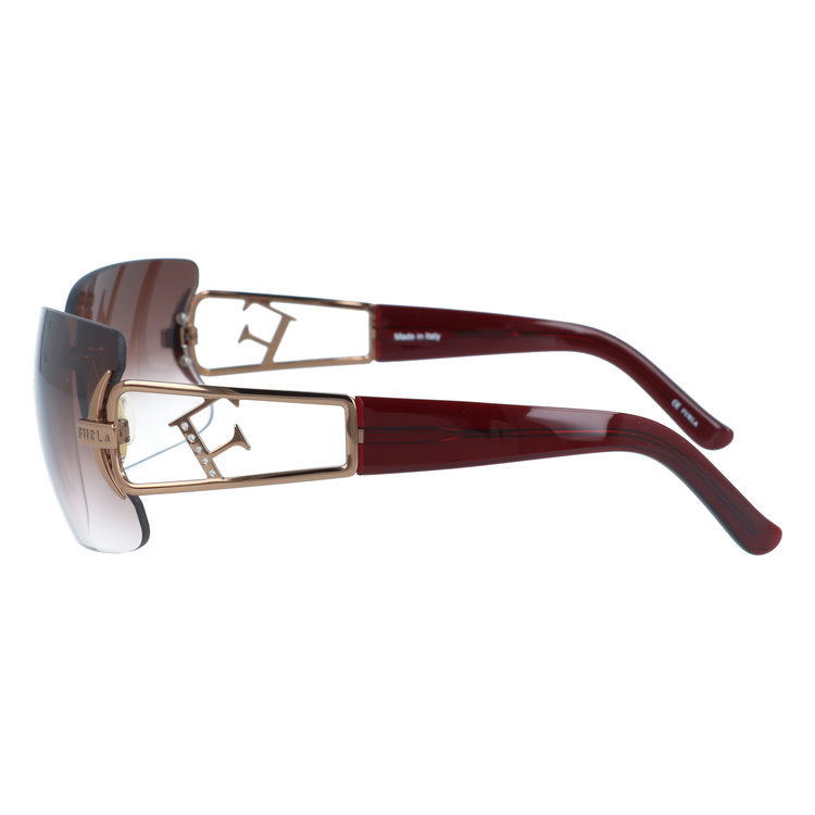 【訳あり】フルラ サングラス FURLA SU4129S R80X 65サイズ スクエア型 アウトレット品 ベヨネッタ型 ツーポイント ユニセックス メンズ レディース