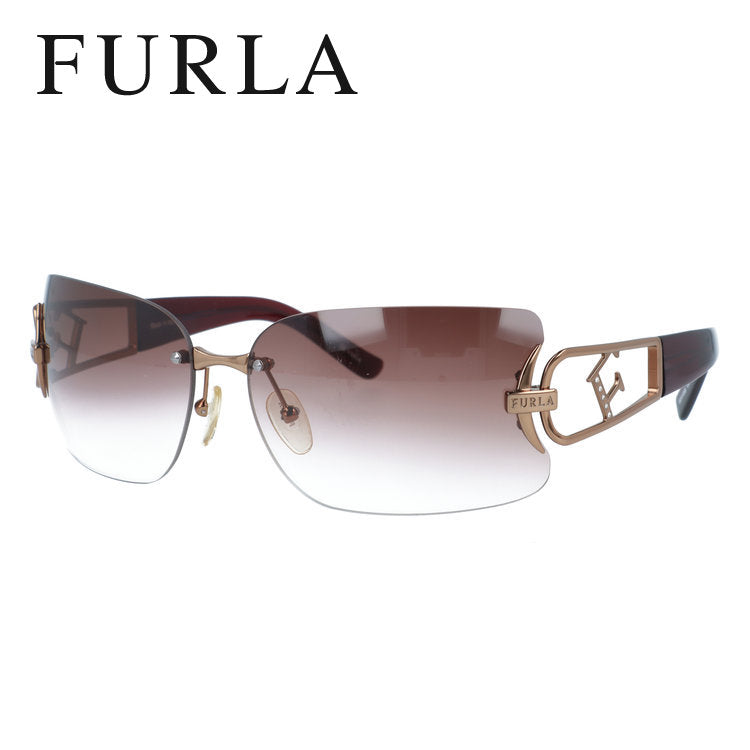 【訳あり】フルラ サングラス FURLA SU4129S R80X 65サイズ スクエア型 アウトレット品 ベヨネッタ型 ツーポイント ユニセックス メンズ レディース