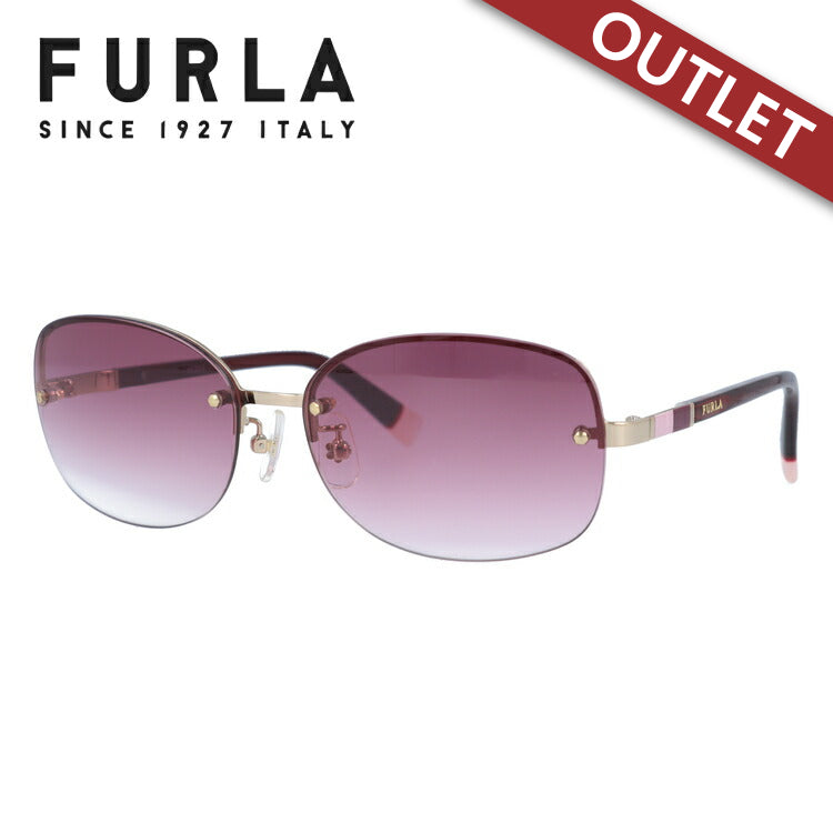 【訳あり】【国内正規品】フルラ サングラス FURLA SU4356J 0300 59サイズ オーバル型 レディース 女性用 UVカット 紫外線対策 UV対策 おしゃれ ギフト ラッピング無料