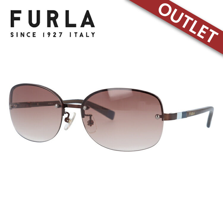 【訳あり】【国内正規品】フルラ サングラス FURLA SU4356J 0K01 59サイズ オーバル型 レディース 女性用 UVカット 紫外線対策 UV対策 おしゃれ ギフト ラッピング無料