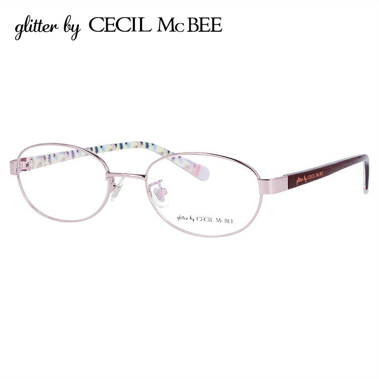 glitter by CECIL McBEE グリッターバイセシルマクビー レディース メガネ 眼鏡 シンプル かわいい GCF 3501-1 50サイズ オーバル型 度付き 度なし UVカット 紫外線 サングラス 伊達 ダテ｜老眼鏡・PCレンズ・カラーレンズ・遠近両用対応可能