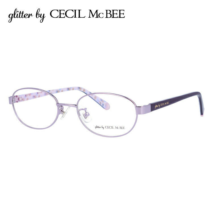 glitter by CECIL McBEE セシルマクビー レディース メガネ 眼鏡 シンプル かわいい GCF 3501-2 50サイズ オーバル型 度付き 度なし UVカット 紫外線 ブランド サングラス 伊達 ダテ｜老眼鏡・PCレンズ・カラーレンズ・遠近両用対応可能