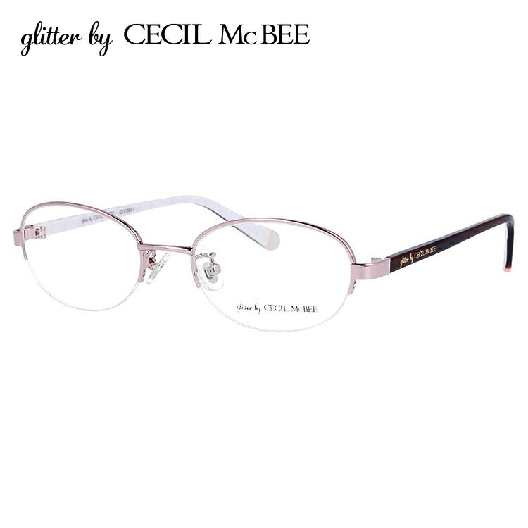 glitter by CECIL McBEE セシルマクビー レディース メガネ 眼鏡 シンプル かわいい GCF 3503-3 49サイズ オーバル型 度付き 度なし UVカット 紫外線 ブランド サングラス 伊達 ダテ｜老眼鏡・PCレンズ・カラーレンズ・遠近両用対応可能