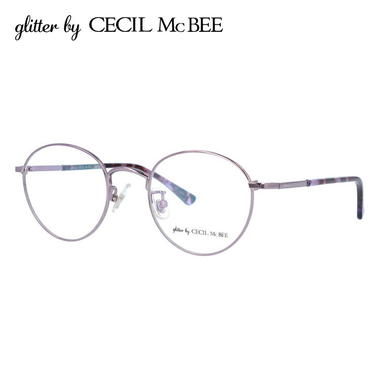 glitter by CECIL McBEE セシルマクビー レディース メガネ 眼鏡 シンプル かわいい GCF 3504-2 47サイズ ボストン型 度付き 度なし UVカット 紫外線 ブランド サングラス 伊達 ダテ｜老眼鏡・PCレンズ・カラーレンズ・遠近両用対応可能