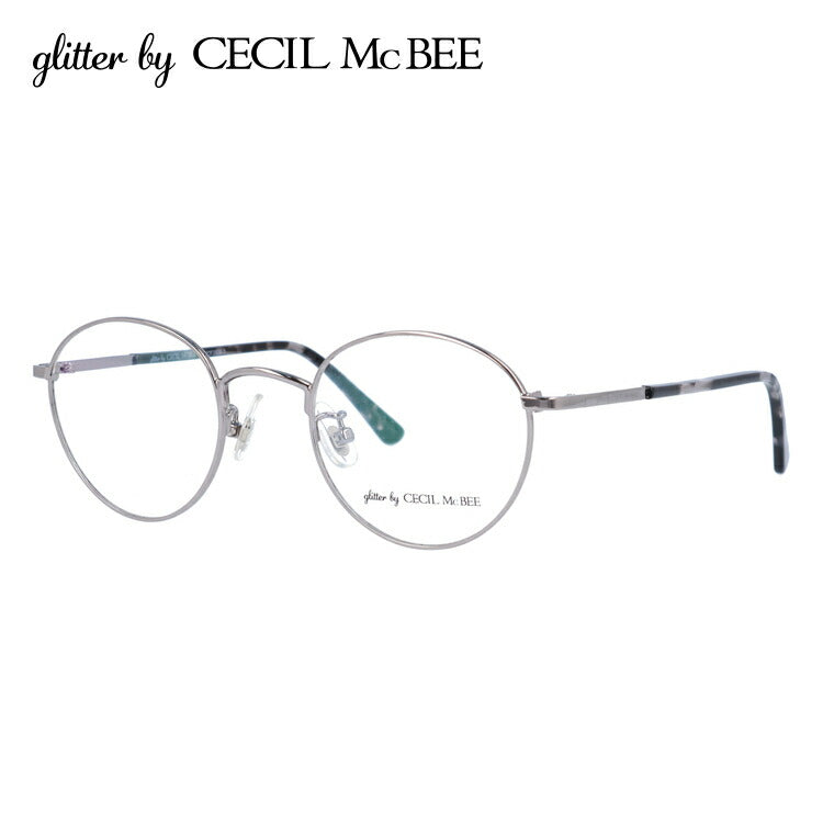 glitter by CECIL McBEE セシルマクビー レディース メガネ 眼鏡 シンプル かわいい GCF 3504-3 47サイズ ボストン型 度付き 度なし UVカット 紫外線 ブランド サングラス 伊達 ダテ｜老眼鏡・PCレンズ・カラーレンズ・遠近両用対応可能