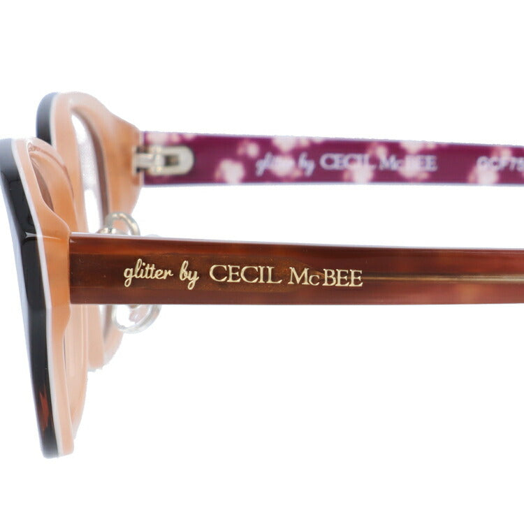 glitter by CECIL McBEE セシルマクビー レディース メガネ 眼鏡 シンプル かわいい GCF 7502-2 51サイズ オーバル型 度付き 度なし UVカット 紫外線 ブランド サングラス 伊達 ダテ｜老眼鏡・PCレンズ・カラーレンズ・遠近両用対応可能