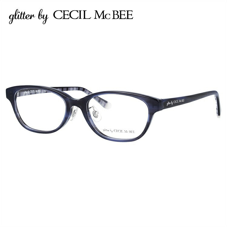 glitter by CECIL McBEE グリッターバイセシルマクビー レディース メガネ 眼鏡 シンプル かわいい GCF 7503-1 50サイズ オーバル型 度付き 度なし UVカット 紫外線 サングラス 伊達 ダテ｜老眼鏡・PCレンズ・カラーレンズ・遠近両用対応可能