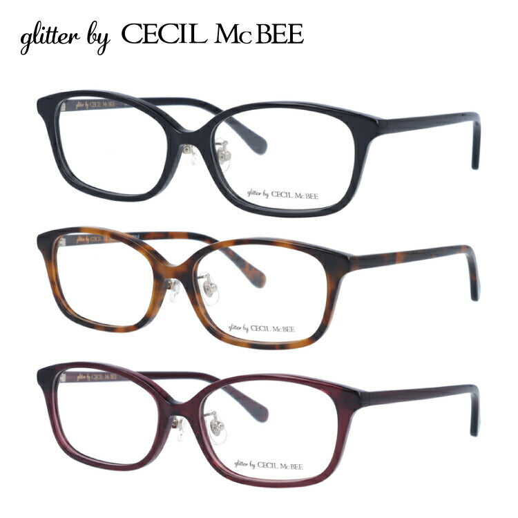 glitter by CECIL McBEE セシルマクビー レディース メガネ 眼鏡 シンプル かわいい GCF 7511 全3色 52サイズ クマ ベア オーバル型 度付き 度なし 紫外線 ブランド サングラス 伊達 ダテ｜老眼鏡・PCレンズ・カラーレンズ対応可能 ラッピング無料