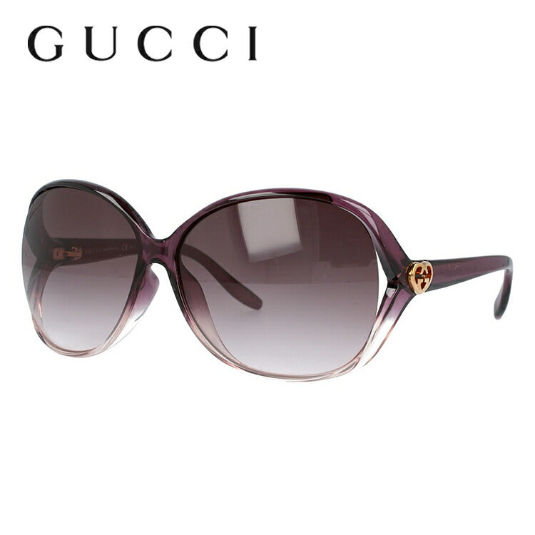 【訳あり】グッチ サングラス アジアンフィット GUCCI GG3525KS WNY/K8 62サイズ バタフライ型 レディース インターロッキングG ハート UVカット 紫外線カット ブランド ラッピング無料