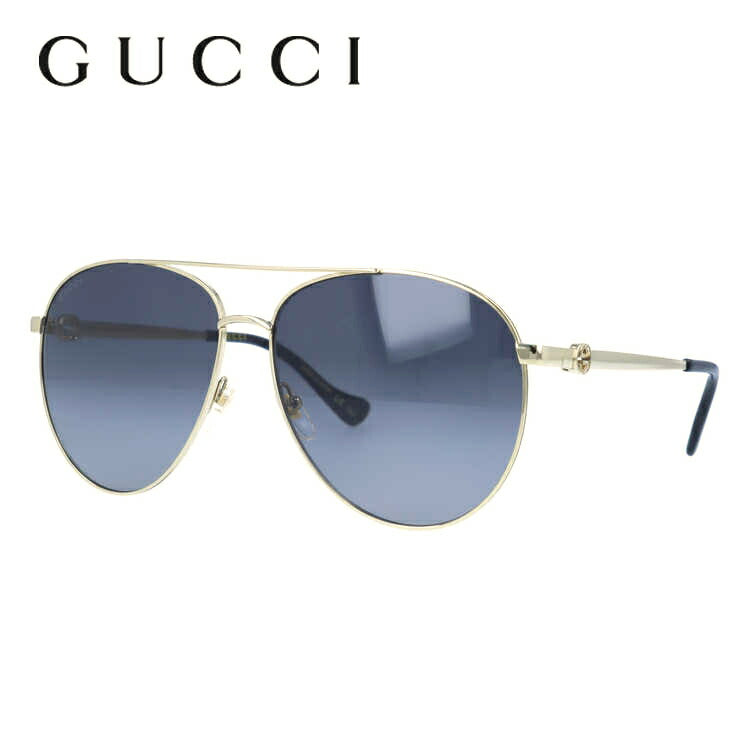 グッチ サングラス GUCCI GG1088S 001 61サイズ ティアドロップ メンズ レディース 大きめ インターロッキングG ロゴ ダブルG グラス チェーン付き 日本製