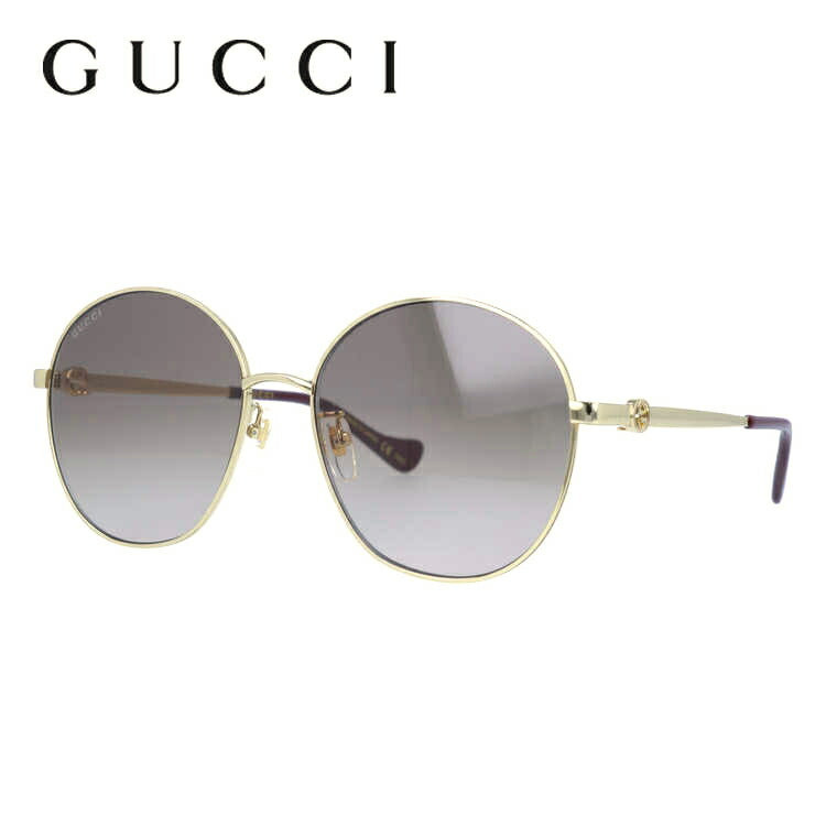 グッチ サングラス GUCCI GG1090SA 002 59サイズ バタフライ メンズ レディース 大きめ インターロッキングG ロゴ ダブルG グラス チェーン付き 日本製