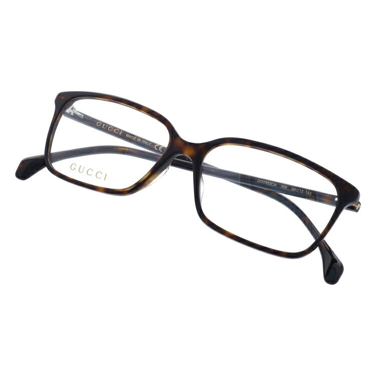 グッチ メガネフレーム 伊達メガネ アジアンフィット GUCCI GG0553OA 006 56サイズ スクエア ユニセックス メンズ レディース ラッピング無料