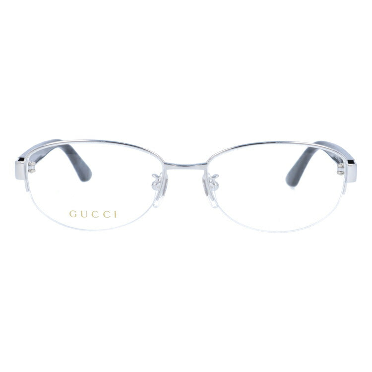 【訳あり】グッチ メガネフレーム 伊達メガネ アジアンフィット GUCCI GG0859OJ 001 53サイズ オーバル ユニセックス メンズ レディース ダブルG GGマーモント ハーフリム ナイロールフレーム