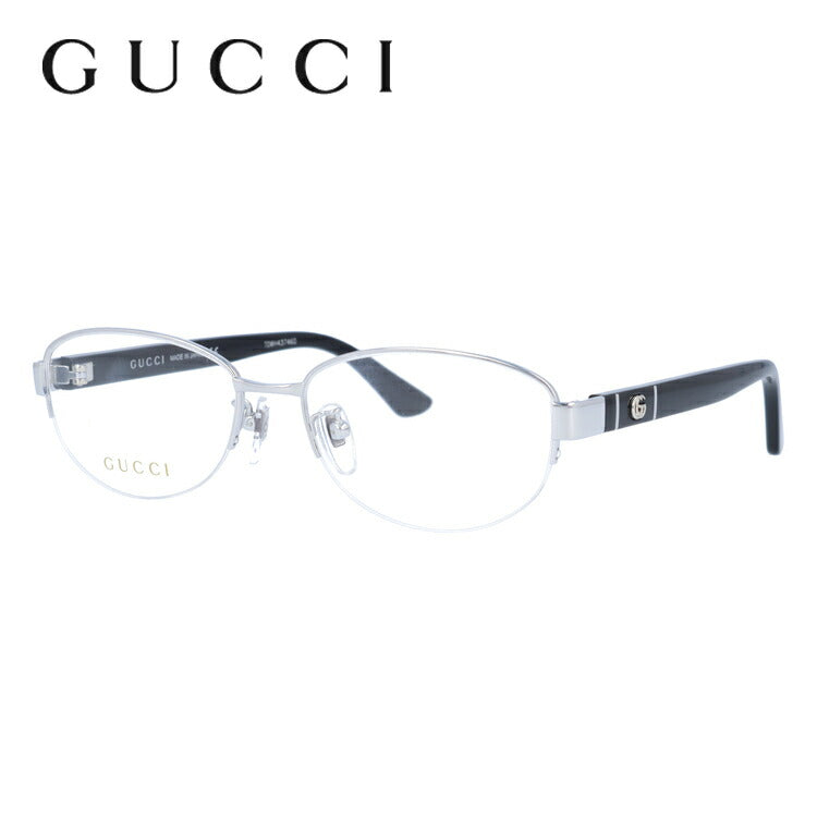 【訳あり】グッチ メガネフレーム 伊達メガネ アジアンフィット GUCCI GG0859OJ 001 53サイズ オーバル ユニセックス メンズ レディース ダブルG GGマーモント ハーフリム ナイロールフレーム