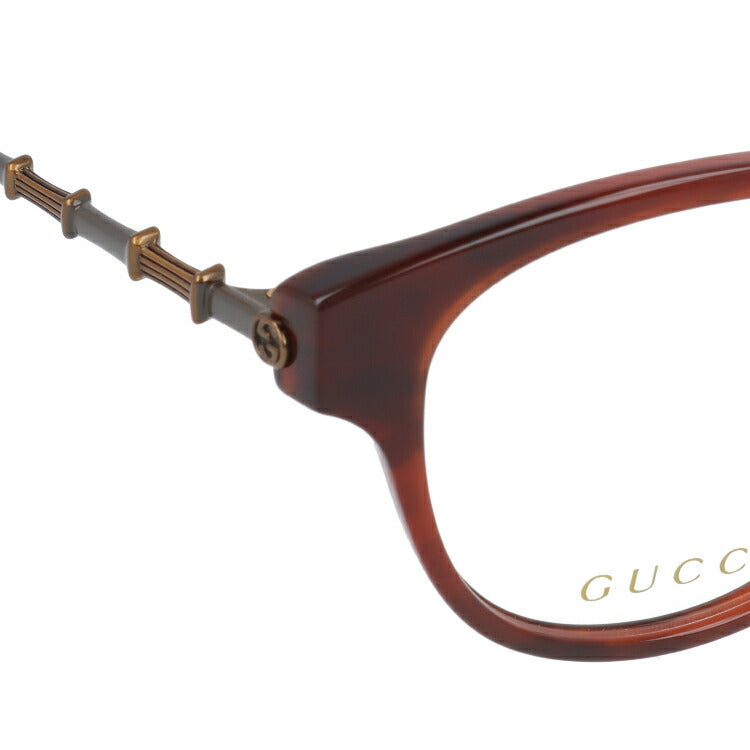 グッチ メガネフレーム 伊達メガネ アジアンフィット GUCCI GG0658OA 002 53サイズ ウェリントン ユニセックス メンズ レディース メタル バンブー ラッピング無料