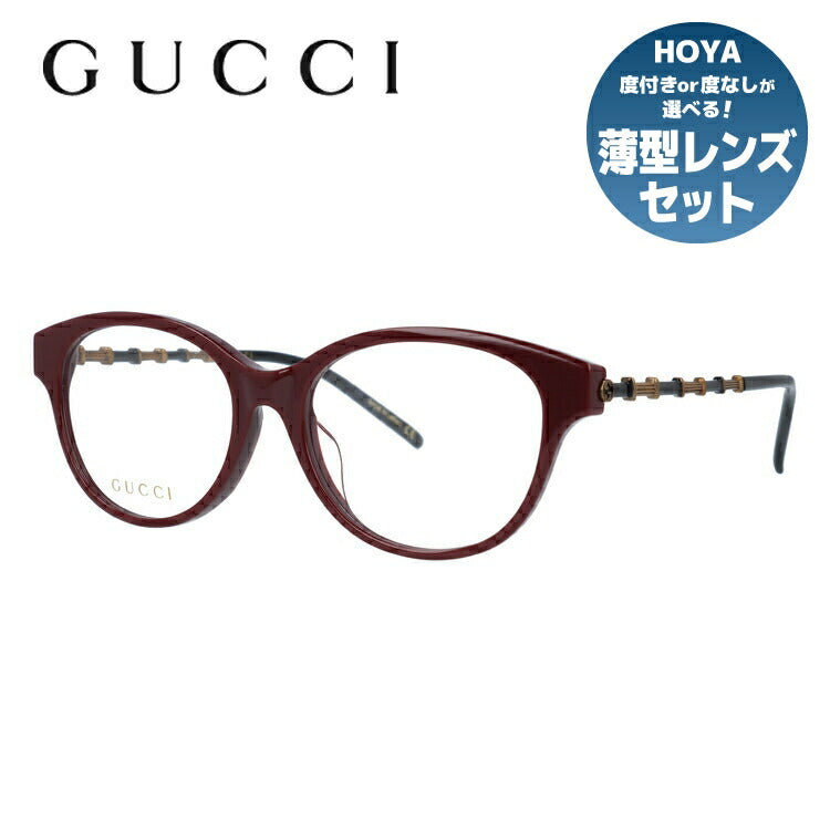 グッチ メガネフレーム 伊達メガネ アジアンフィット GUCCI GG0658OA 004 53サイズ ウェリントン ユニセックス メンズ レディース メタル バンブー ラッピング無料