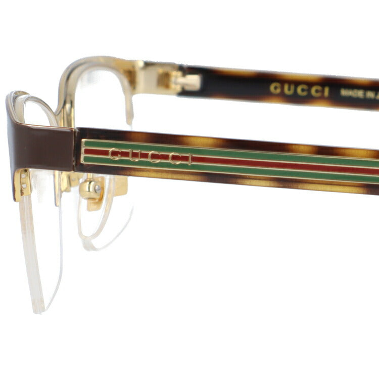 グッチ メガネフレーム 伊達メガネ アジアンフィット GUCCI GG0387OJ 002 55サイズ スクエア ユニセックス メンズ レディース ウェブストライプ ラッピング無料