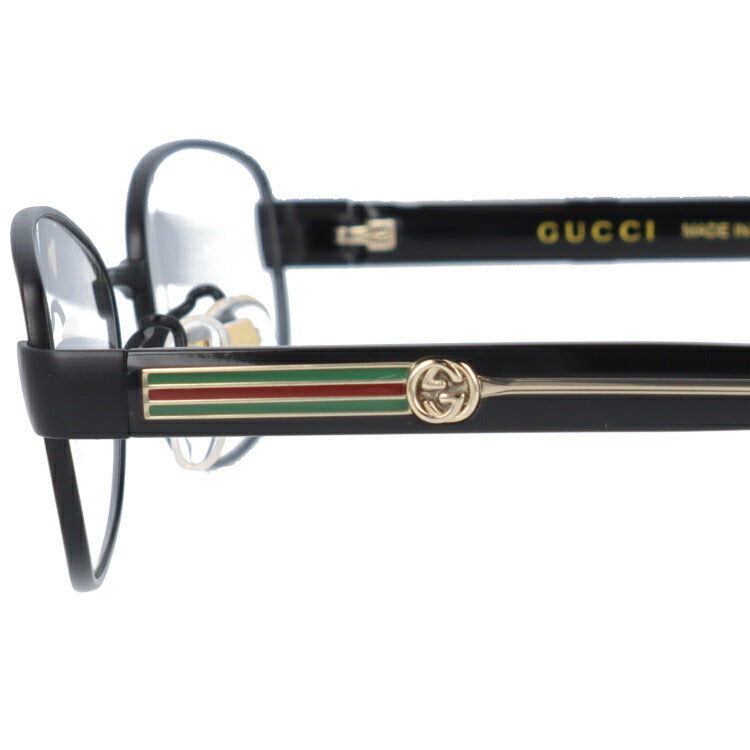 グッチ メガネフレーム 伊達メガネ アジアンフィット GUCCI GG0380OJ 001 53サイズ オーバル ユニセックス メンズ レディース ウェブストライプ インターロッキング GG ラッピング無料