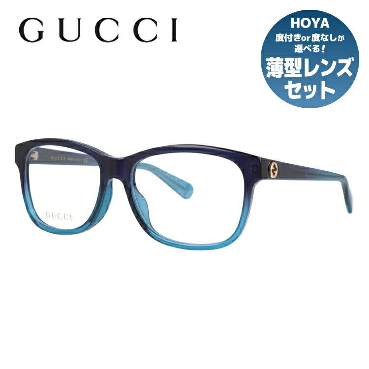 グッチ メガネフレーム 伊達メガネ アジアンフィット GUCCI GG0374OA 004 55サイズ ウェリントン ユニセックス メンズ レディース ビー 蜂 インターロッキング GG ラッピング無料